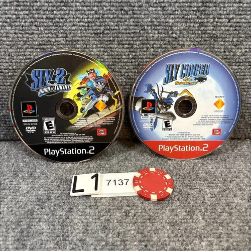 Sly 2 Band of Thieves & Sly Cooper and the Thievius Raccoonus PS2 DISC ONLY VGC