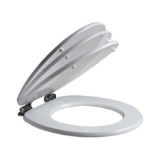 COPRIWATER UNIVERSALE SEDILE WC TAVOLETTA WC BAGNO IN MDF SOFT CLOSE BIANCO 4F