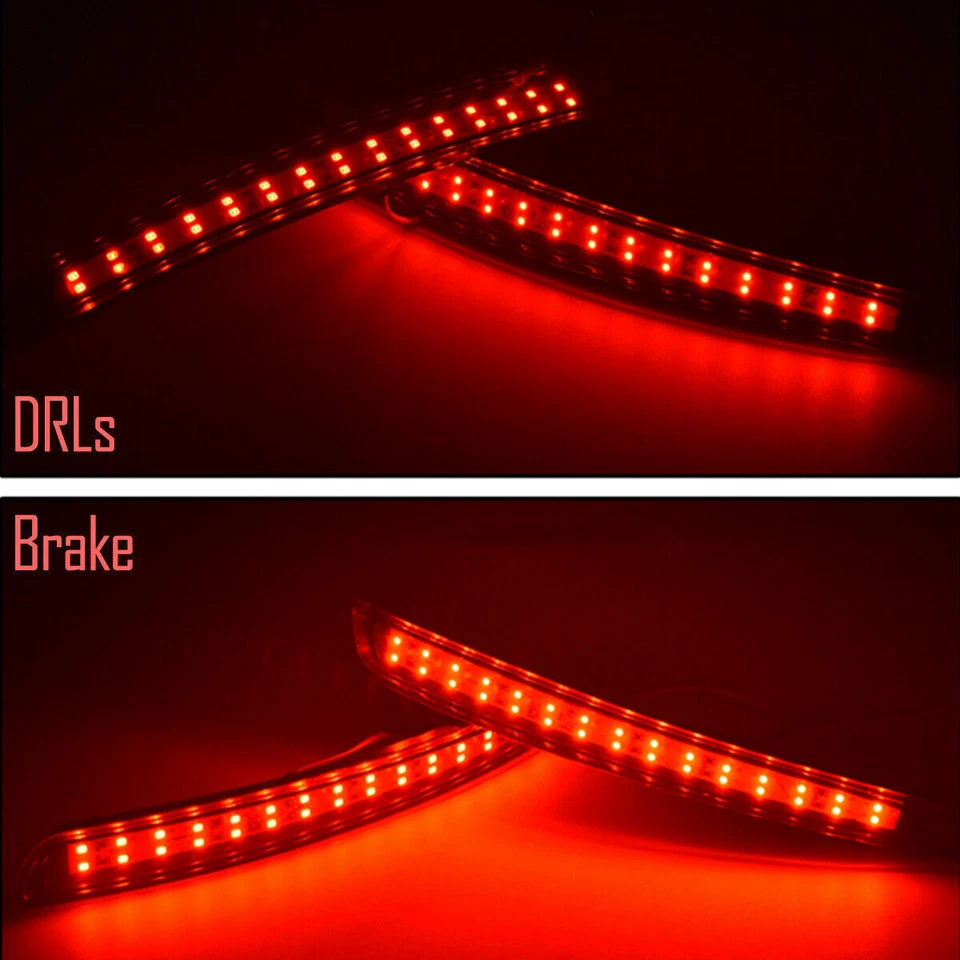 LED Rear Bumper Reflector Fog Brake Turn Indicator Lights For Ford Fusion 07-10 - Image 4 of 4