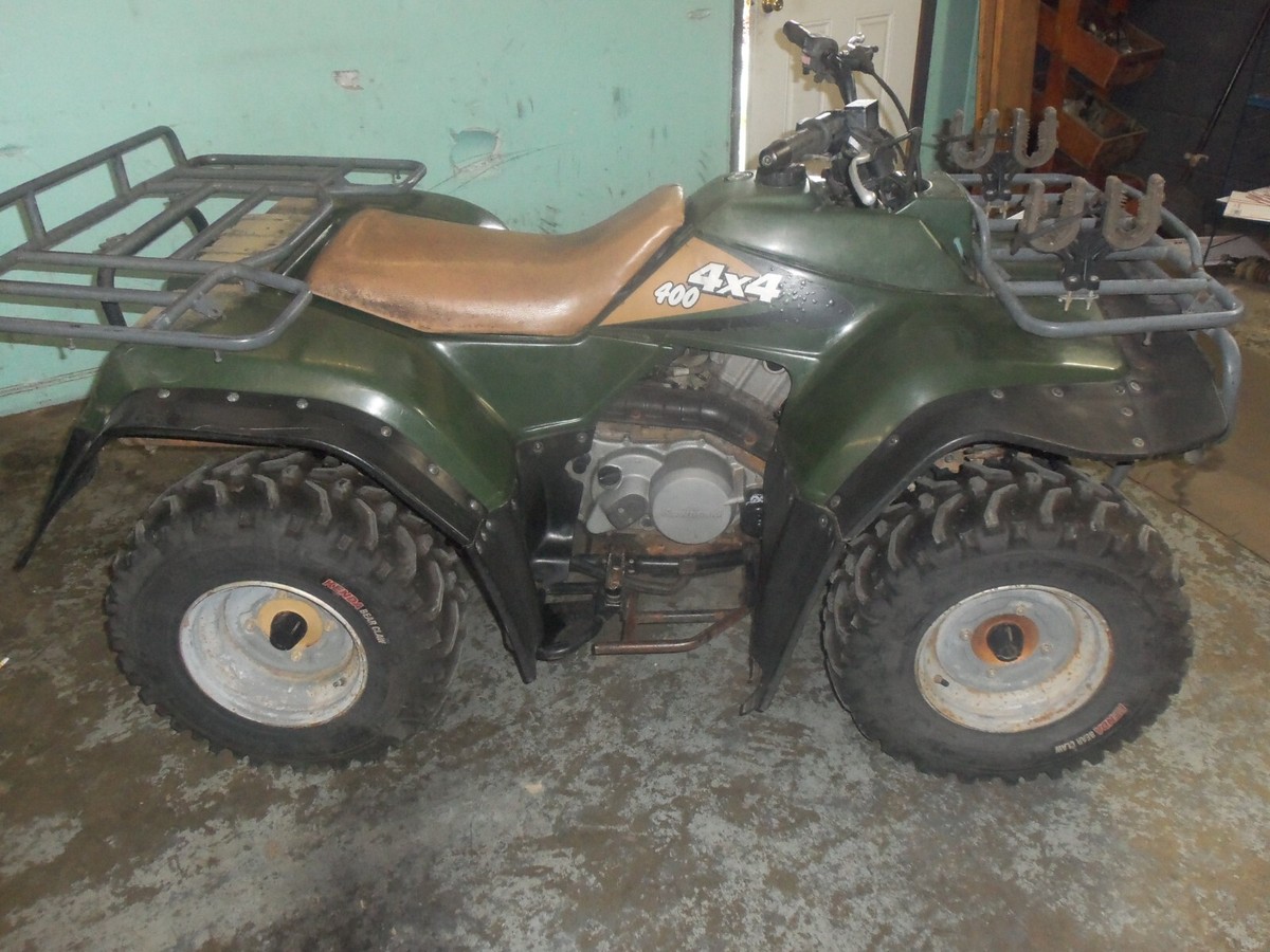 キハダSR 1998 Kawasaki Bayou 400 4x4 ATV right spindle/lower/top arms