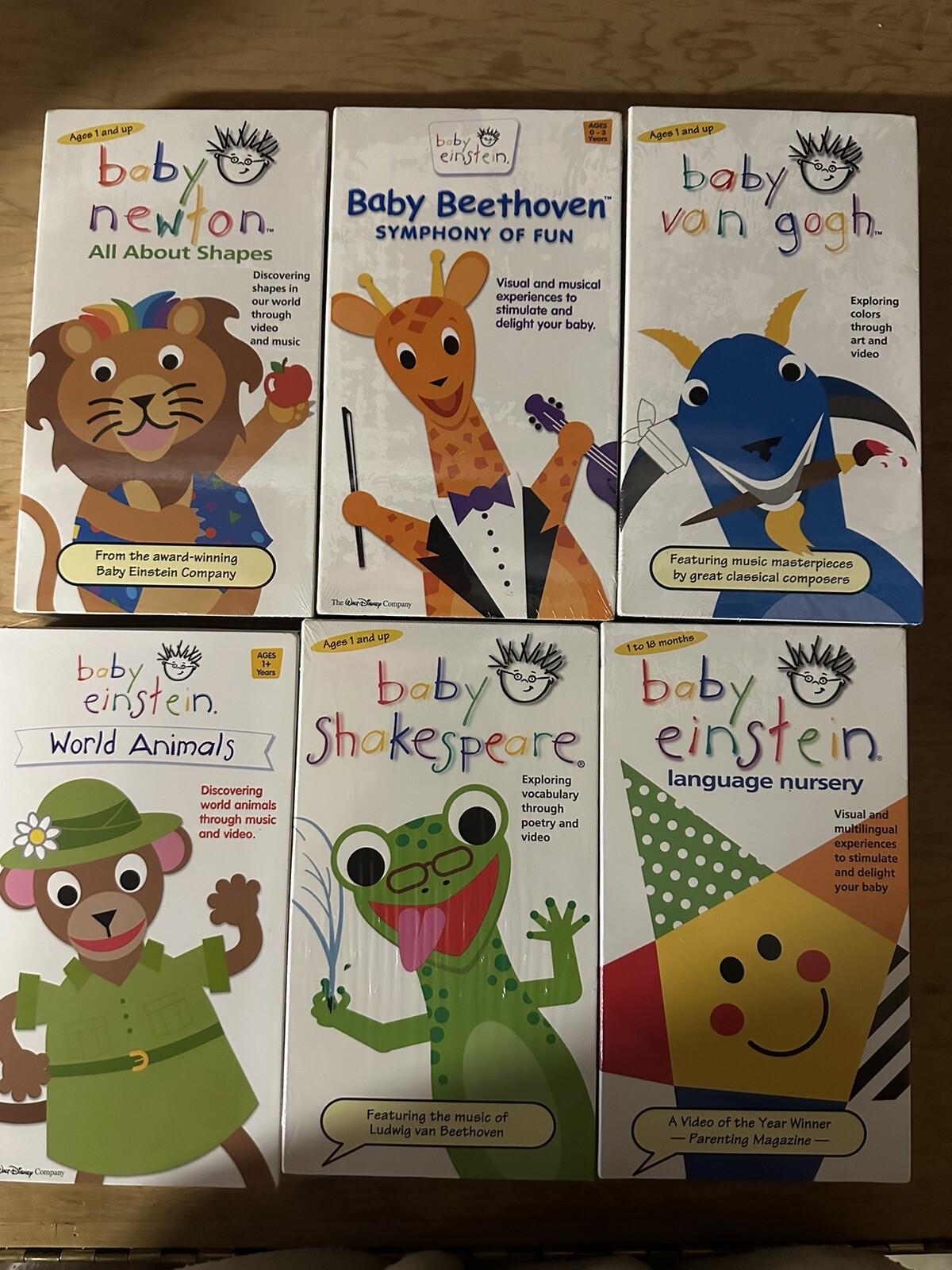 Baby Einstein VHS tape Lot of 6. 5 Of Them Are New And Sealed. Kids Learning eBay