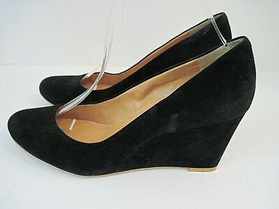 J Crew Women's Martina Black Suede Wedges Size Retail