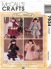 McCall's Betsy McCall Doll Clothes Pattern 7934 18" UNCUT