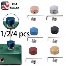 1/2/4 pcs Aluminum Alloy Effects Pedal Footswitch Topper with Screws 6 Colors