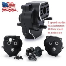 Metal Transmission Case Gearbox + Gear Over Speed 9.7:1 for 1/18 TRX4M RC Car