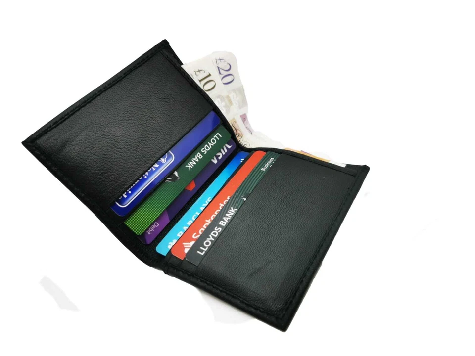 Mens Minimalist Card Wallet, Slim Bifold Credit Card Holder |  - [RFID Blocking] - Image 2 of 4