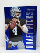 2014 Panini Prestige Derek Carr Box Topper Blue Rookie ##DP4 Oakland Raiders