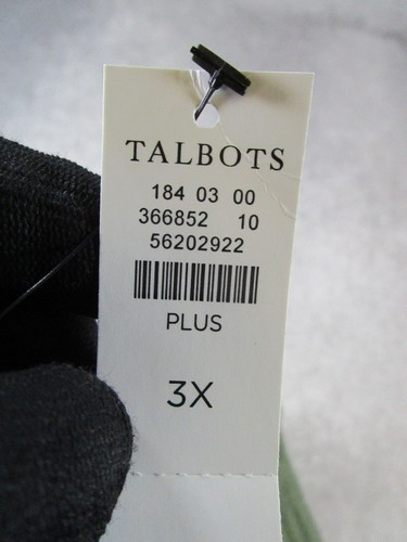 Talbots Sweater Womens Plus 3X Green Open Knit Cotton Vest New - Picture 4 of 9