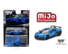 Mini GT 1:64 Bugatti Chiron Pur Sport Blue Mijo Exclusive Limited MGT00379 Model
