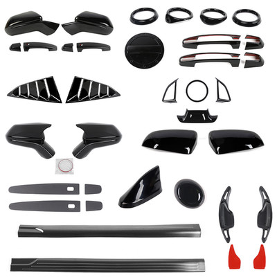  For Chevy Camaro 2016+ Glossy Black Car Center Console Control Panel Cover Trim