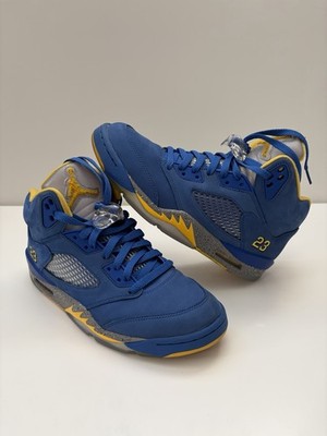 Air Jordan 5 Retro Laney Blue/Yellow Size 8.5