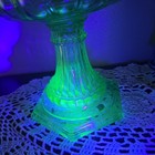 Vintage Aladdin Antique Green Crystal Cathedral Uranium Glass Kerosene Lamp. — photo 3