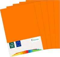 50 Blatt Farbiges Papier A4 Orange 80 G/M² Kopierpapier Basteln Und Drucken