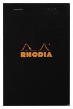 Rhodia Staplebound Notepad - Graph 80 sheets - 4 3/8 x 6 3/8 - Black cover