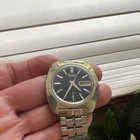 Seiko 7006-8007 Men's Automatic Day/Date Black Dial Steel Bracelet Vintage
