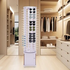 Glasses Storage Display Stand Sunglasses Organizer W/Wheels Floor-Standing 168cm