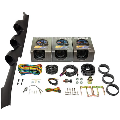 #ad GlowShift Boost Oil PSI Water Temp Gauges Triple Pod for 89 94 Nissan 240SX $304.99