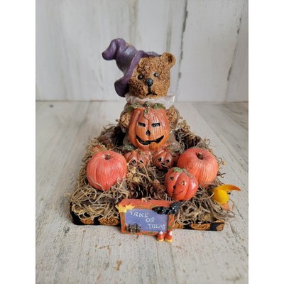 Vintage witch bear wizard pumpkin patch unique table top home decor