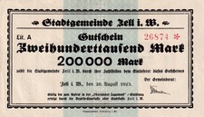 Zell - Stadt - 200 Tausend Mark - KN 5st * 5str. - Keller 5767.a/ Rup 366.11.a
