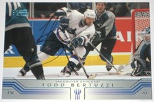 TODD BERTUZZI SIGNED UPPER DECK VANCOUVER CANUCKS CARD AUTOGRAPH AUTO!!!