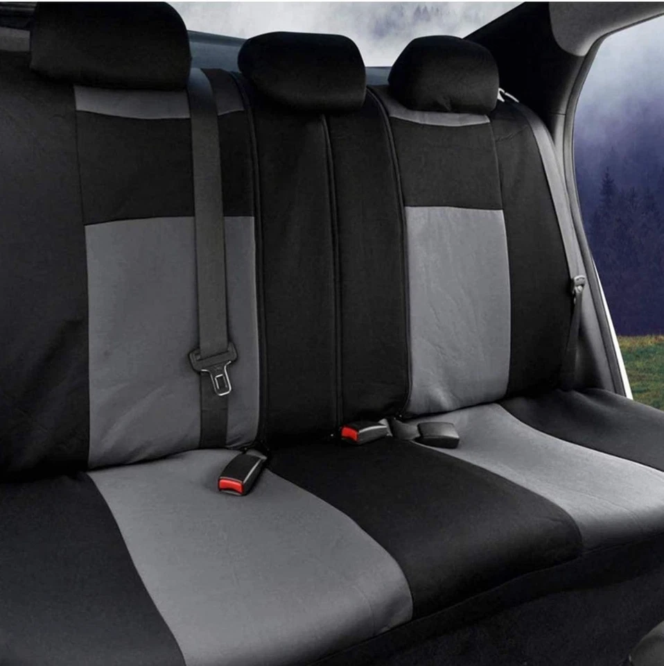 Чехлы на передние и задние автомобильные сиденья Suzuki ткань 5 шт быстрая установка черные - Изображение 4 из 4