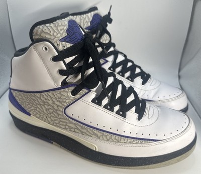 Nike Air Jordan 2 Retro Concord 2014 Men's Shoes Sz 10 White Purple 385475-153