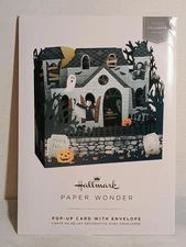 Hallmark Paper Wonder Pop-Up Halloween Card - Haunted House - Cute!!
