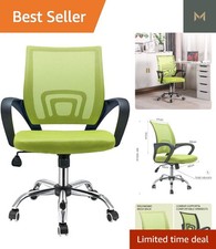Comfortable Swivel Chair with Metal Feet - Ergonomic Design for Home & Office