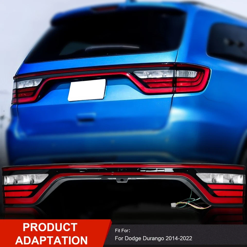 For 2014-22 Dodge Durango LED Tail Light Lamp Liftgate Hole 68453659AA W/Camera Foto 2 de 4