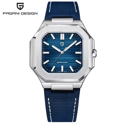 37MM PAGANI DESIGN Quartz Luxury Men's Watch Leather 50M Waterproof Diver NEW