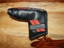 TITLEIST SCOTTY CAMERON MILLED PUTTER COVER BLADE HEADCOVER BLACK RED EXCELLENT