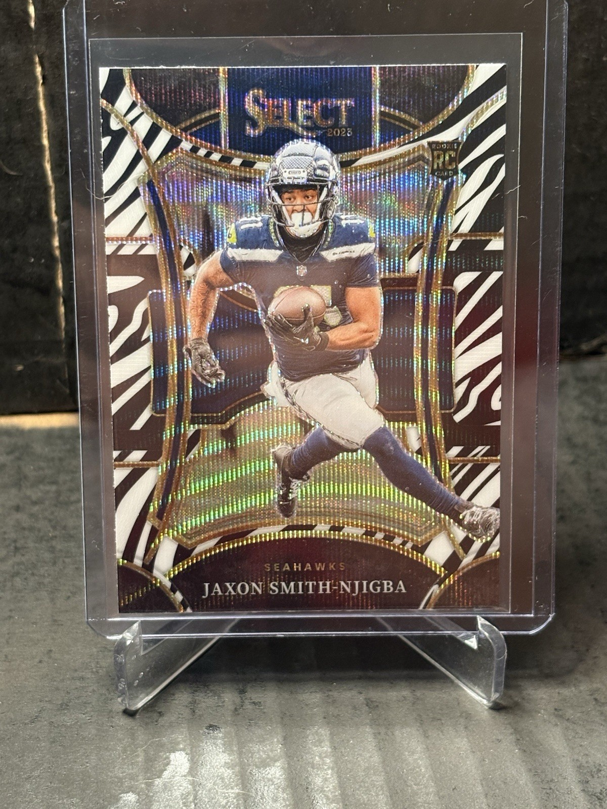 2023 Select Jaxon Smith-Njigba Rookie Suite Level Zebra Prizm Seattle Seahawks
