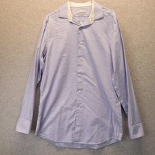 Perry Ellis Portfolio Shirt Mens Medium 15.5 34/35 Slim Fit Button Long Sleeve