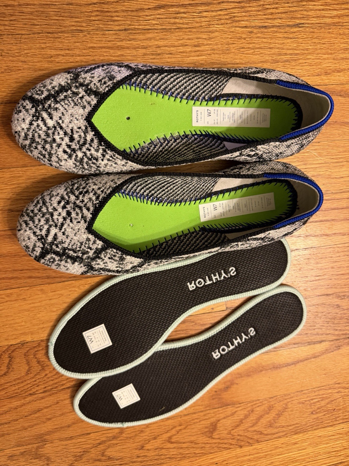 Rothy's The Flat Round Toe Knit Python Ballet Sho… - image 3