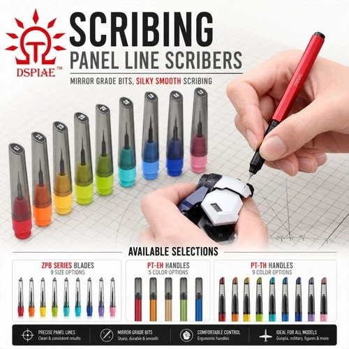 DSPIAE: Scribing - Panel Line Scriber - 9 Size Options - Engraving Chisel
