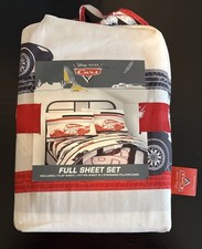 Disney Pixar Cars "Tune Up" Full Sheet Set NWT Jay Franco 95 Lightning McQueen