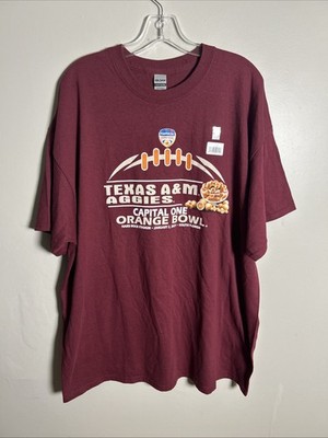 NWT Texas AM Aggies 2021 Capital One Orange Bowl Maroon T-Shirt Men s 2XL Gildan