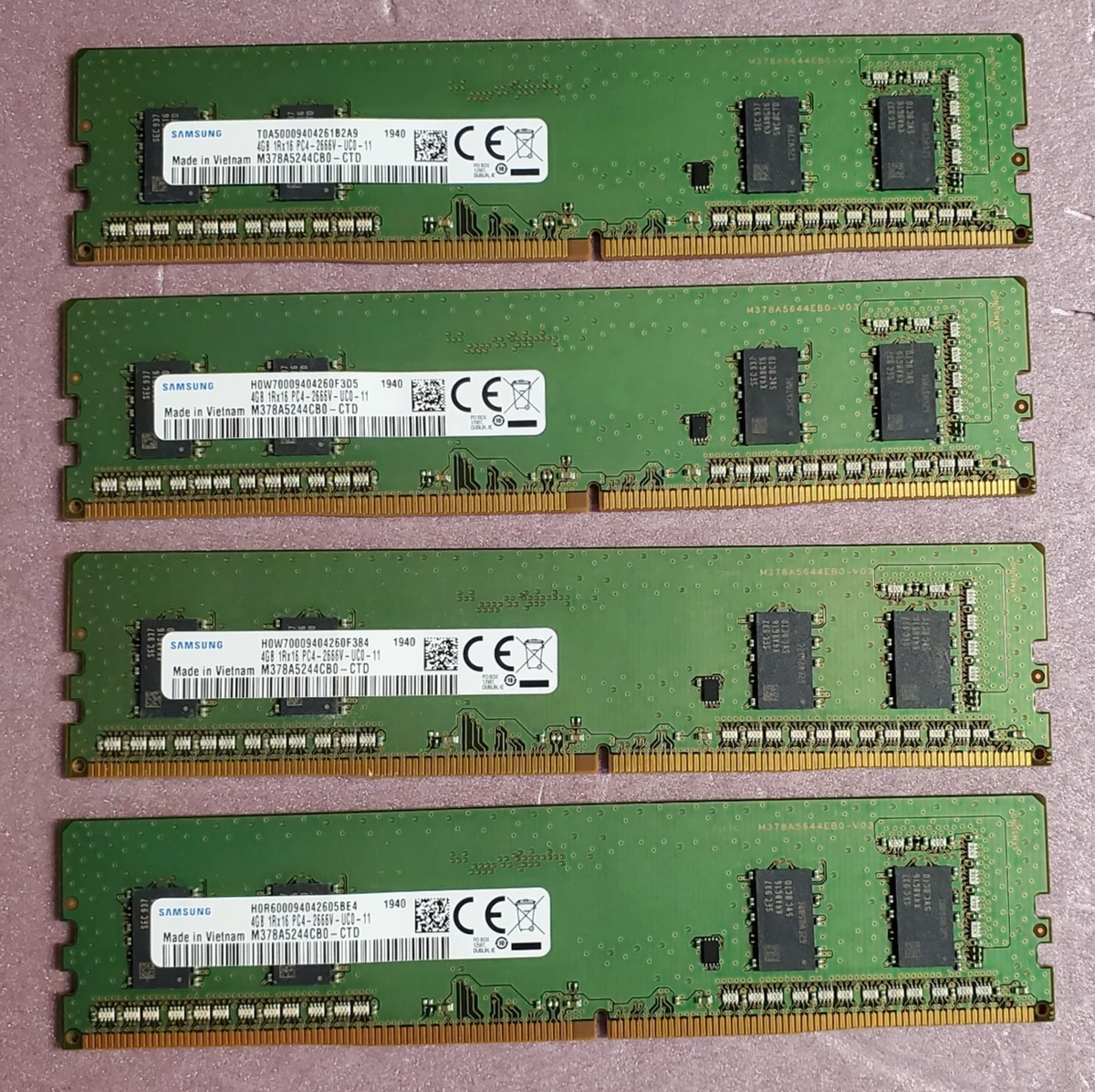 Samsung DDR4 SDRAM 4 GB Capacity per Module Memory (RAM) for sale