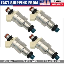 For 1985-87 Toyota 4Runner 22RE 4Pcs Fuel Injectors Best Upgrade 4-Hole Spray!