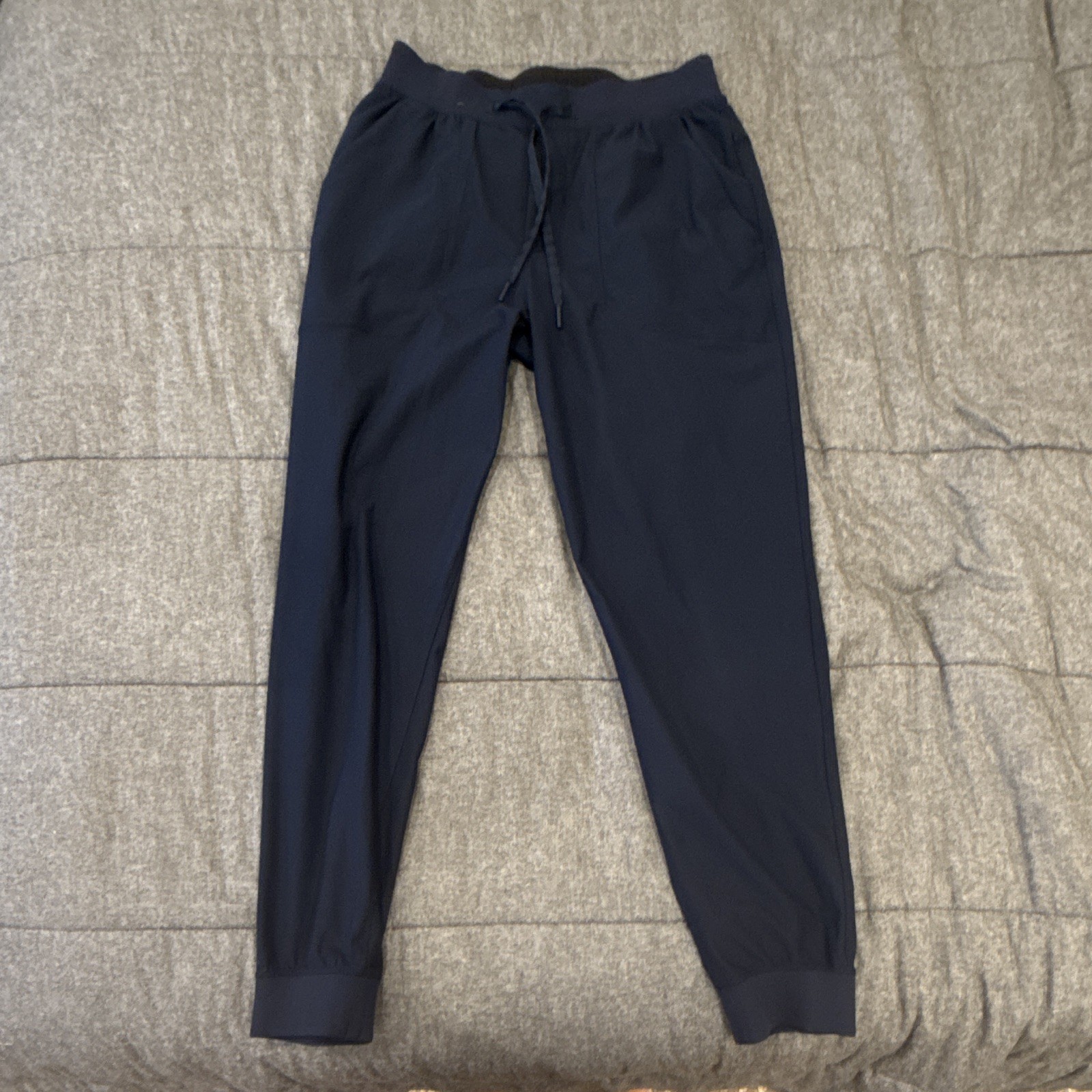 lululemon Men's Black Jogger Pants M Athletic Fit Drawstring Stretch Pockets