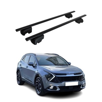 Roof Racks Luggage Carrier Cross Bars Iron for Kia Sportage 2023-2026 Black 2Pcs
