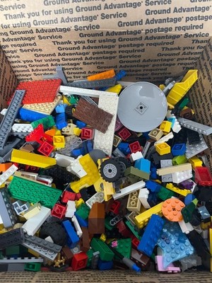 8 Lbs LEGO Mixed Bulk Lot Unsorted Parts Pieces Minifigs Plates Used