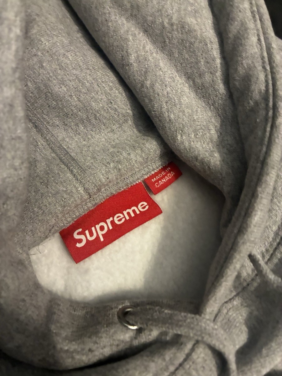 Supreme Box Logo Hoodie Sweatshirt Heather Grey Size Small FW25