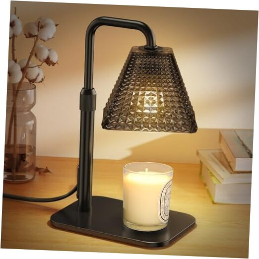 Candle Warmer Lamp with Dimmer & Adjustable Height - Includes 2 Bulbs, 2/4/8H Timer-image