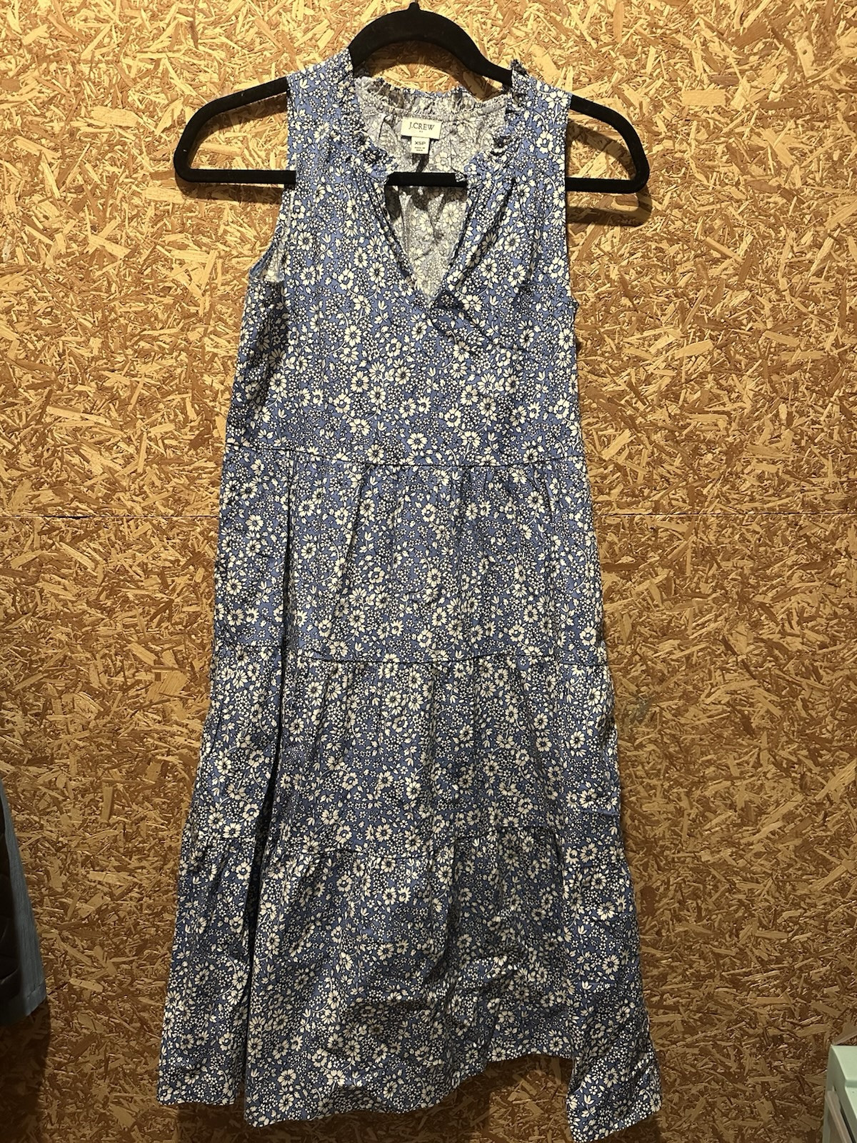 J Crew Petite Blue/White Floral Maxi Dress Size XSP