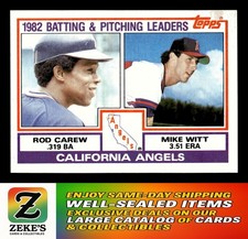 1983 Topps #651 Angels Leaders / Checklist (Rod Carew / Mike Witt)