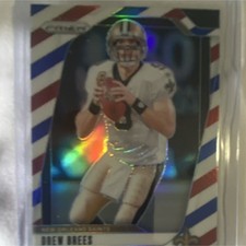 2020 Panini Prizm Drew Brees New Orleans Saints Red White & Blue Prizm #209