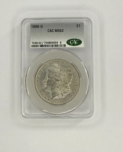 1888 O Morgan Silver Dollar CAC MS62 Better Date Morgan