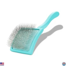 Chris Christensen Large Teal Big G Dog Slicker Brush for Goldendoodles & Poodles
