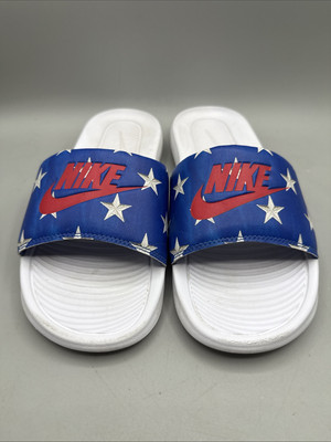 Nike Women's Victori One Slide Sandals Red/White/Blue #CN9676-400 Size:9 